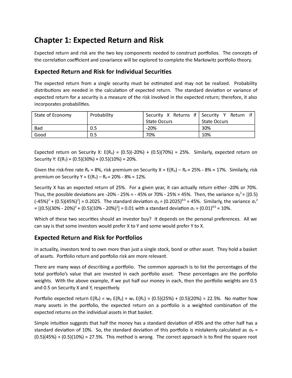 20f-4720-01-return-and-risk-chapter-1-expected-return-and-risk