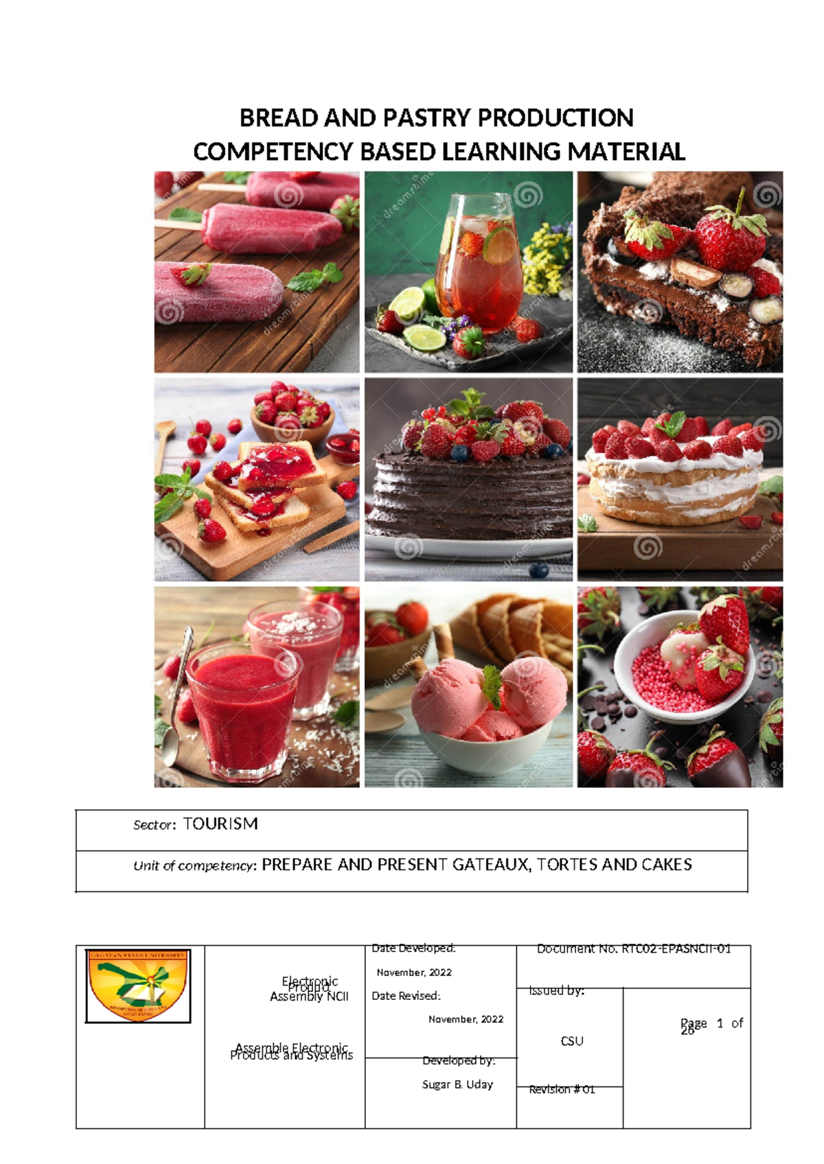 Detailed lesson plan by sugar uday - BREAD AND PASTRY PRODUCTION ...