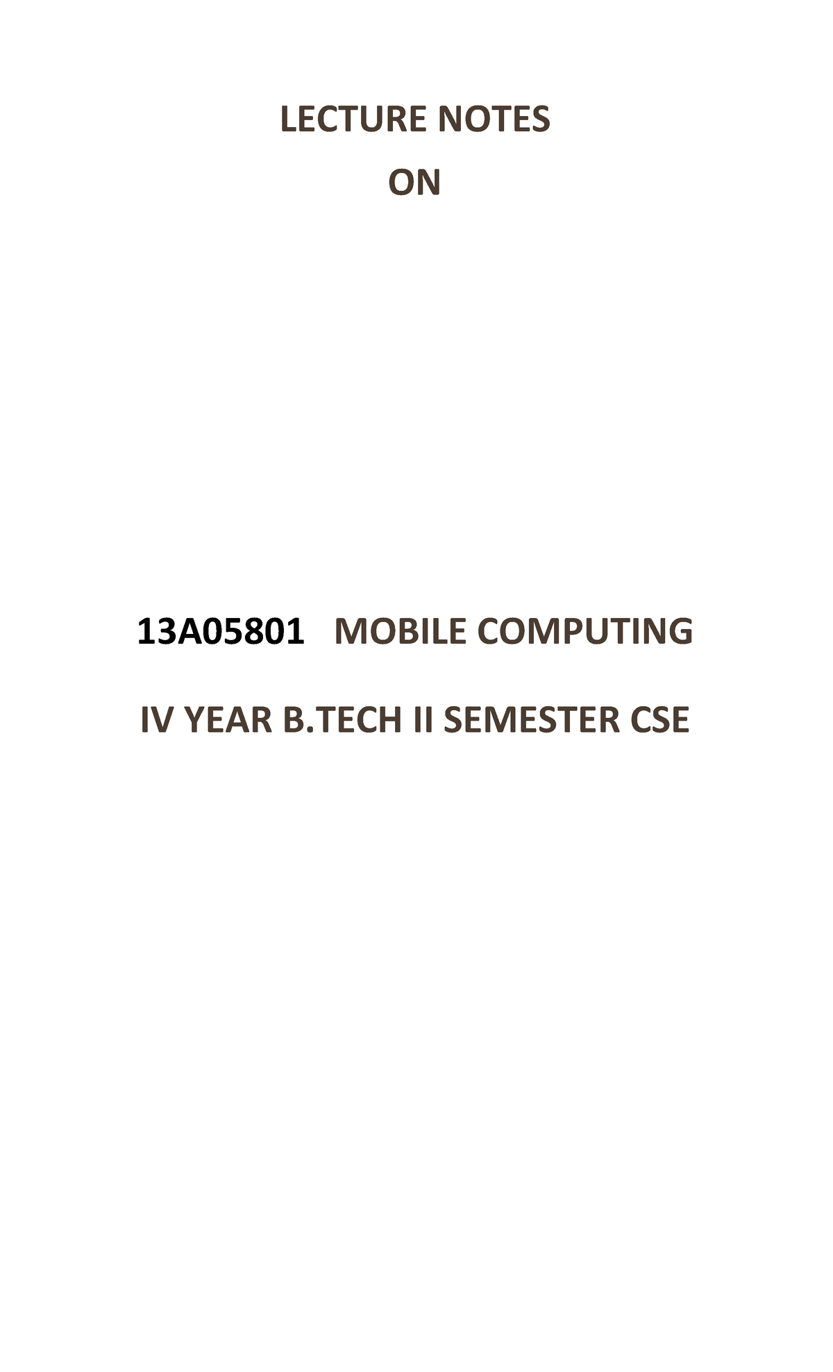MC-unit-1 - This material is for final year cse mobile computing ...