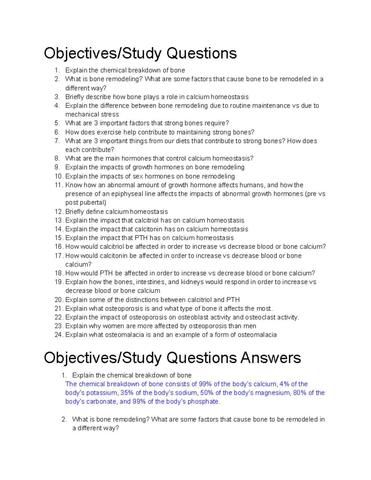 Lecture 7 Study Guide with Answers - Objectives/Study Questions Explain ...