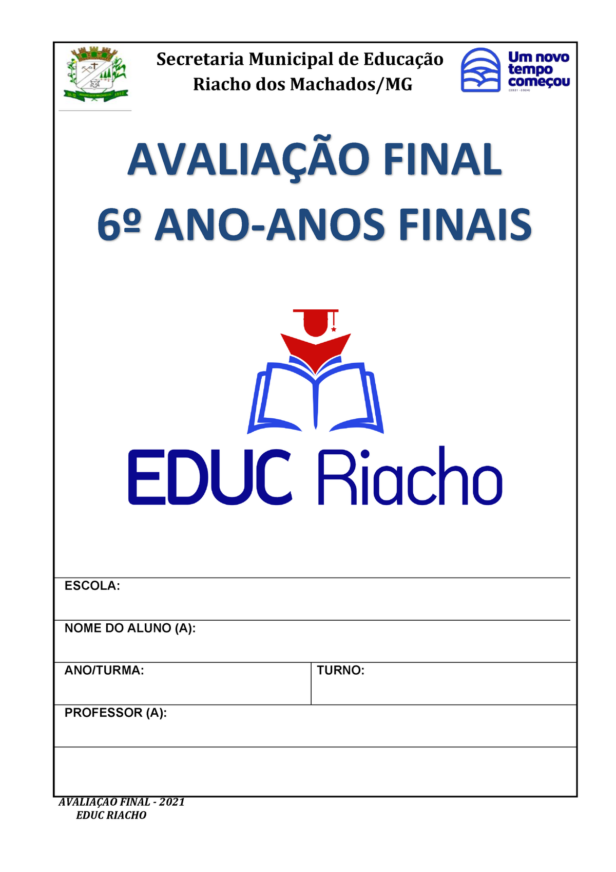 Avaliação global de educação física 6º e 7º ano setembro