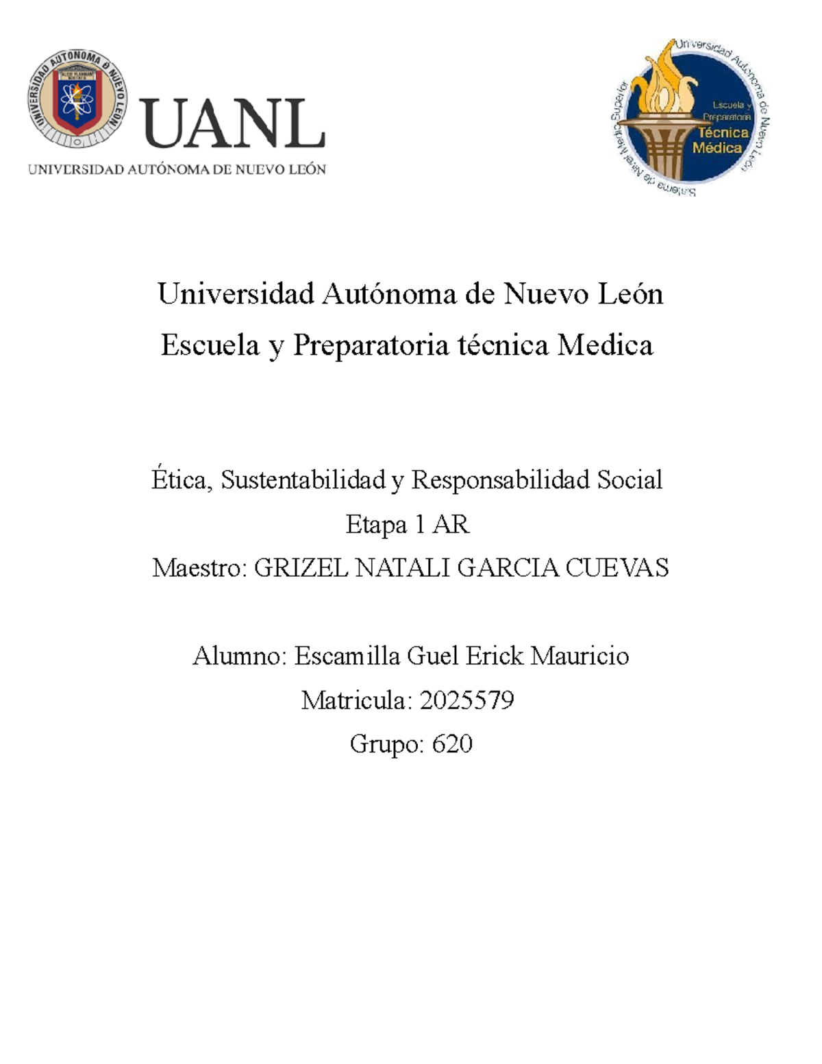 Etica actividades requisito etapa 1 - Universidad Autónoma de Nuevo ...