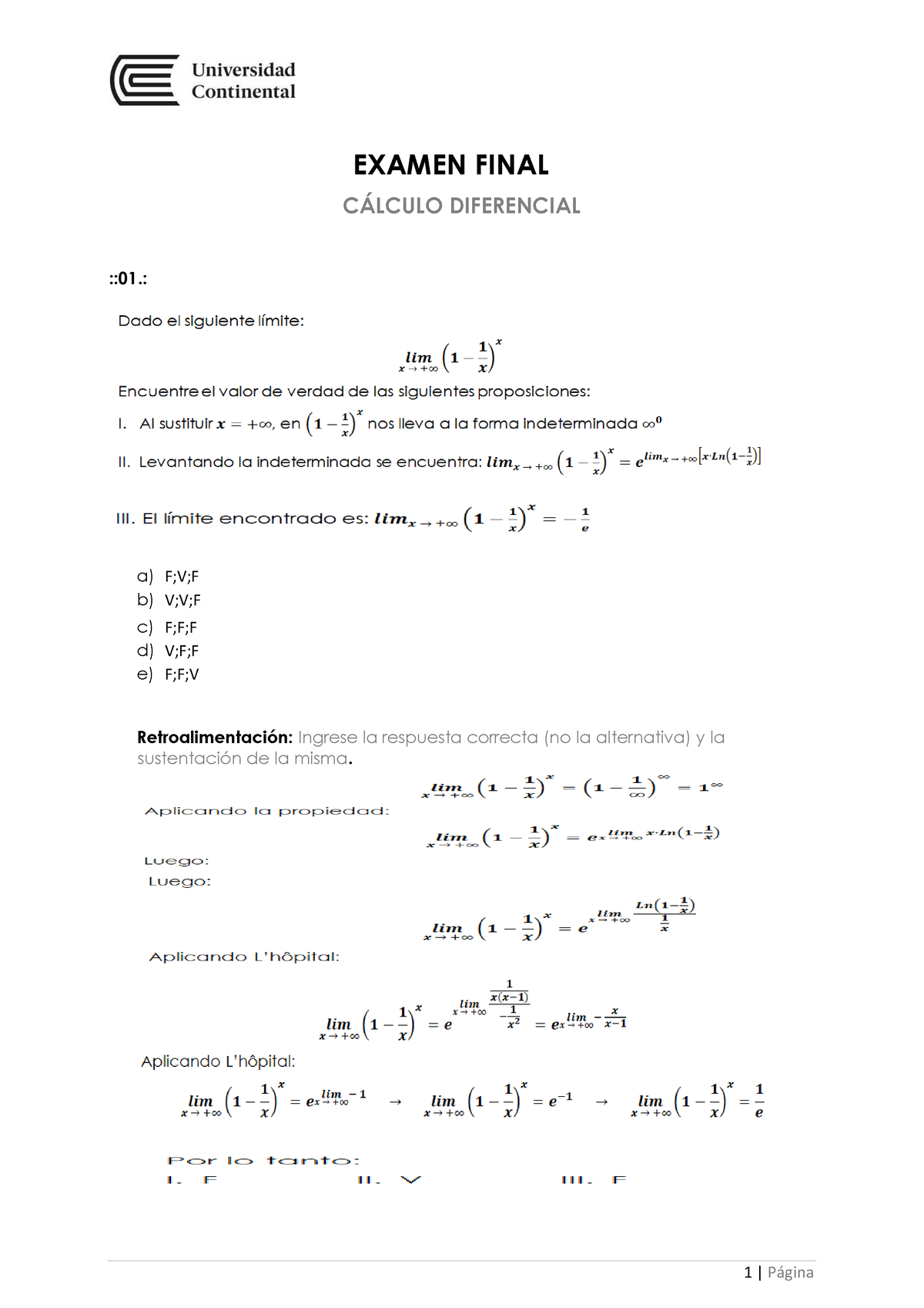 Examen Fimal- Jorge R - Evaluación Final - EXAMEN FINAL C¡LCULO ...