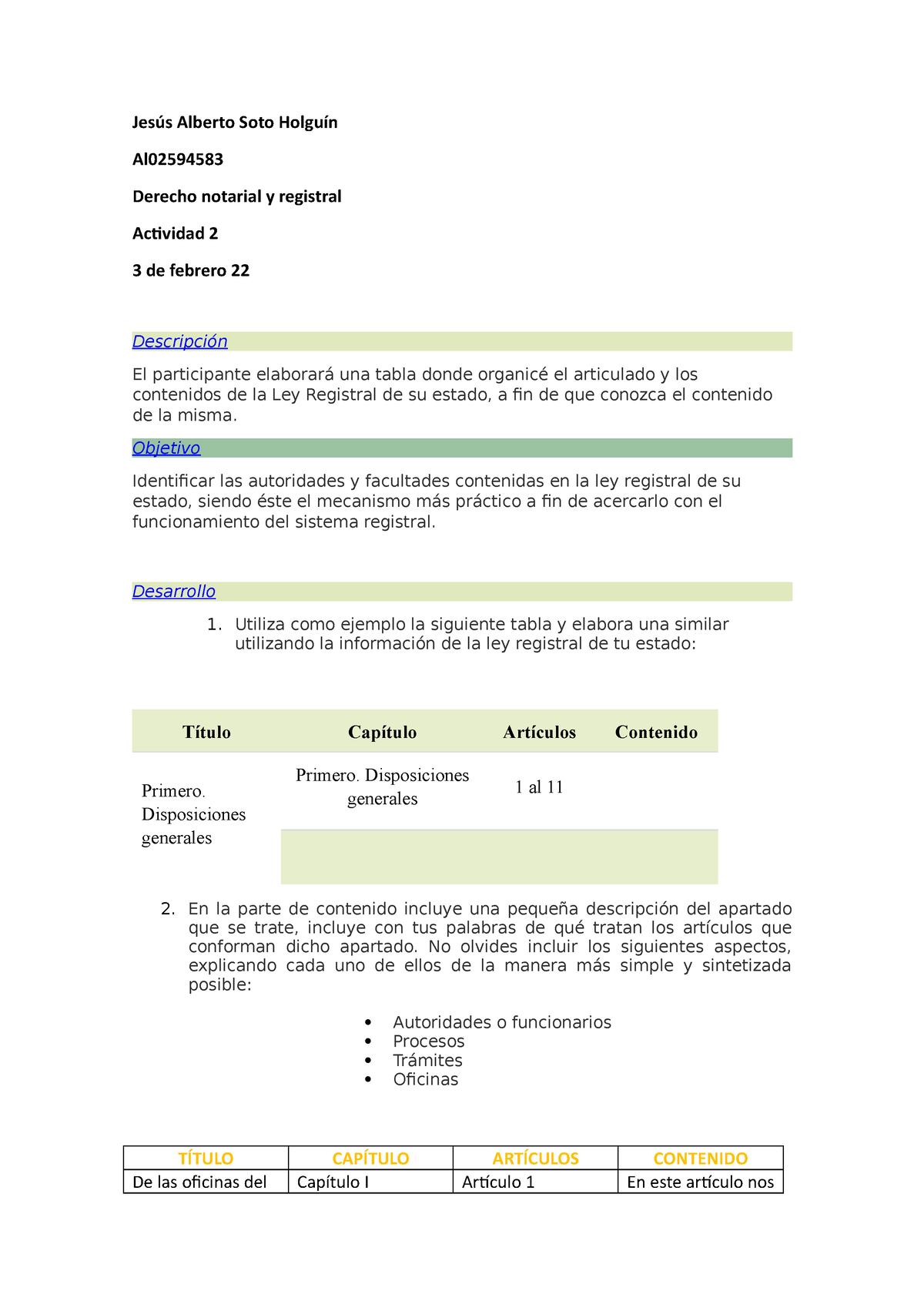 Actividad 2 Derecho Notarial Y Registral - Jesús Alberto Soto Holguín ...