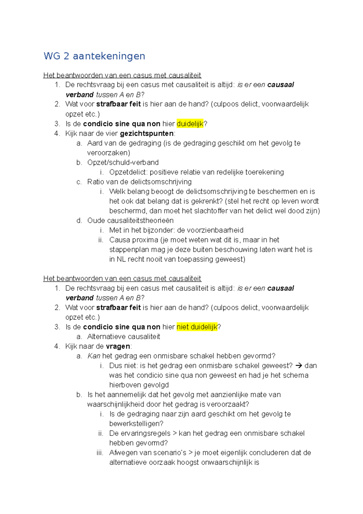 Materieel WG2 - Werkgroep Aantekeningen/ Uitwerkingen Opdrachten - WG 2 ...