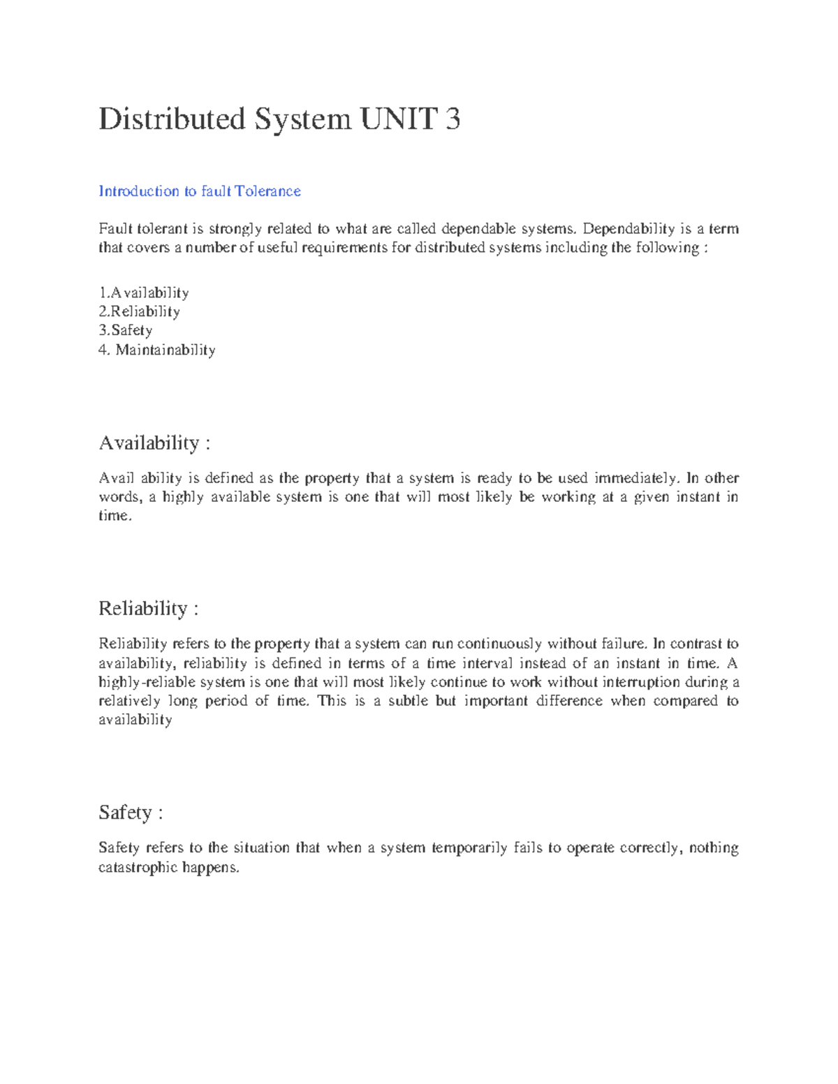 Unit 3 Part 1 - Distributed System - Distributed System UNIT 3 ...