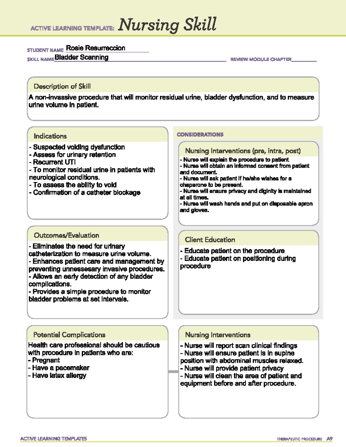 ALT bladder Scanning - NUP 353 - Studocu