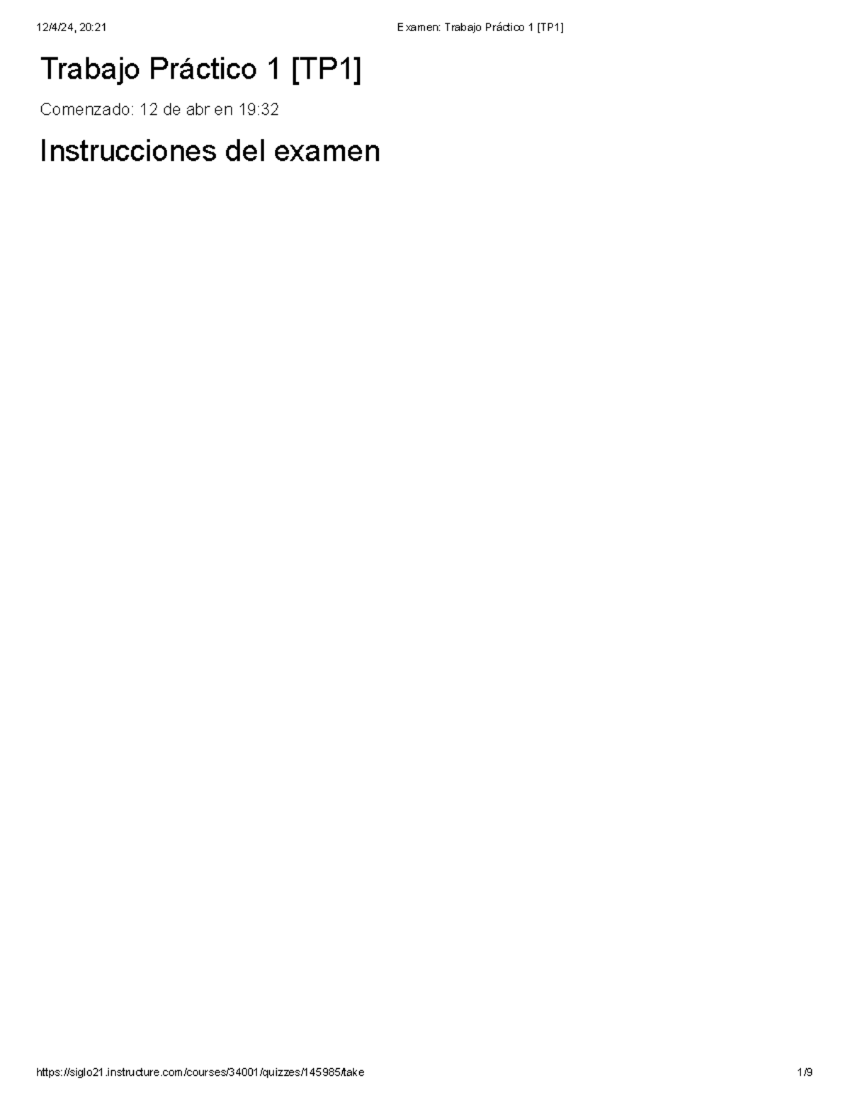 Examen Trabajo Práctico 1 Tp1 Produccion Ii Trabajo Práctico 1 Examen Trabajo Práctico 1 Tp1 Produccion Ii Trabajo Práctico 1