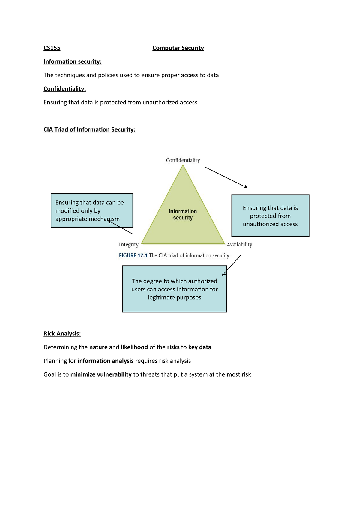 Cs 155 Topic 2 Computer Security Studocu