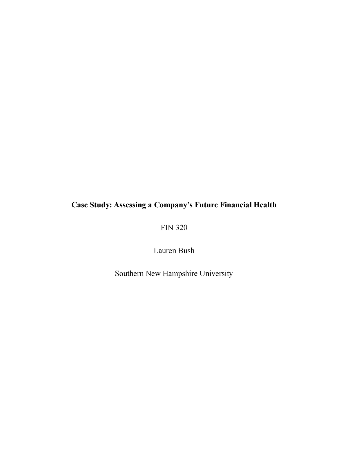 4 2 case study assessing a company's future financial health
