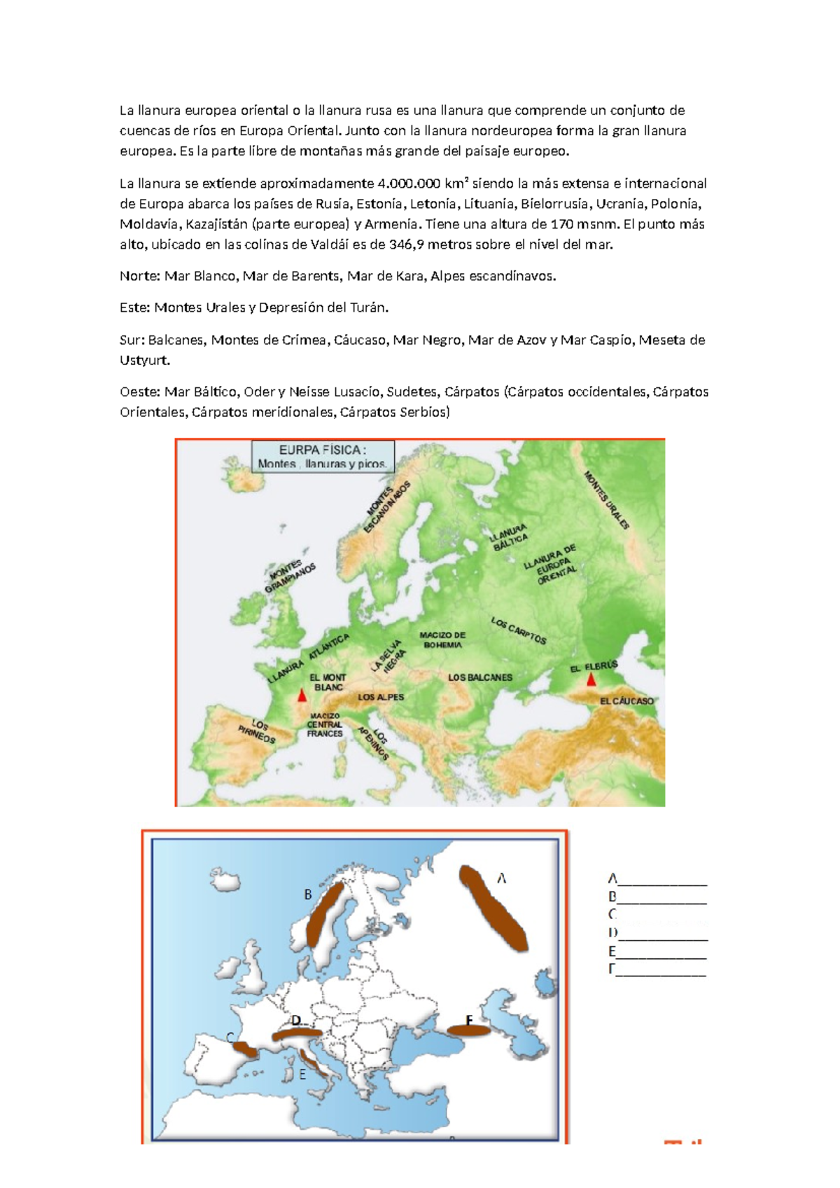 Llanura europea oriental - Junto con la llanura nordeuropea forma la ...