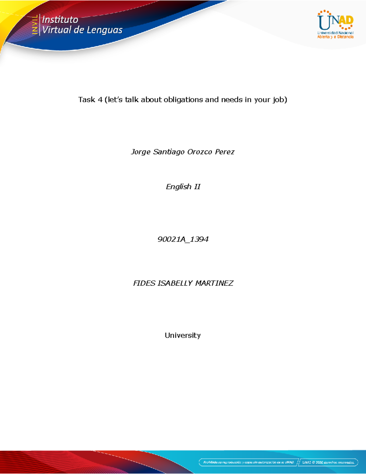Appendix 4 - Final Task 4 - Jorge Orozco - Ingles - Task 4 (let’s talk ...