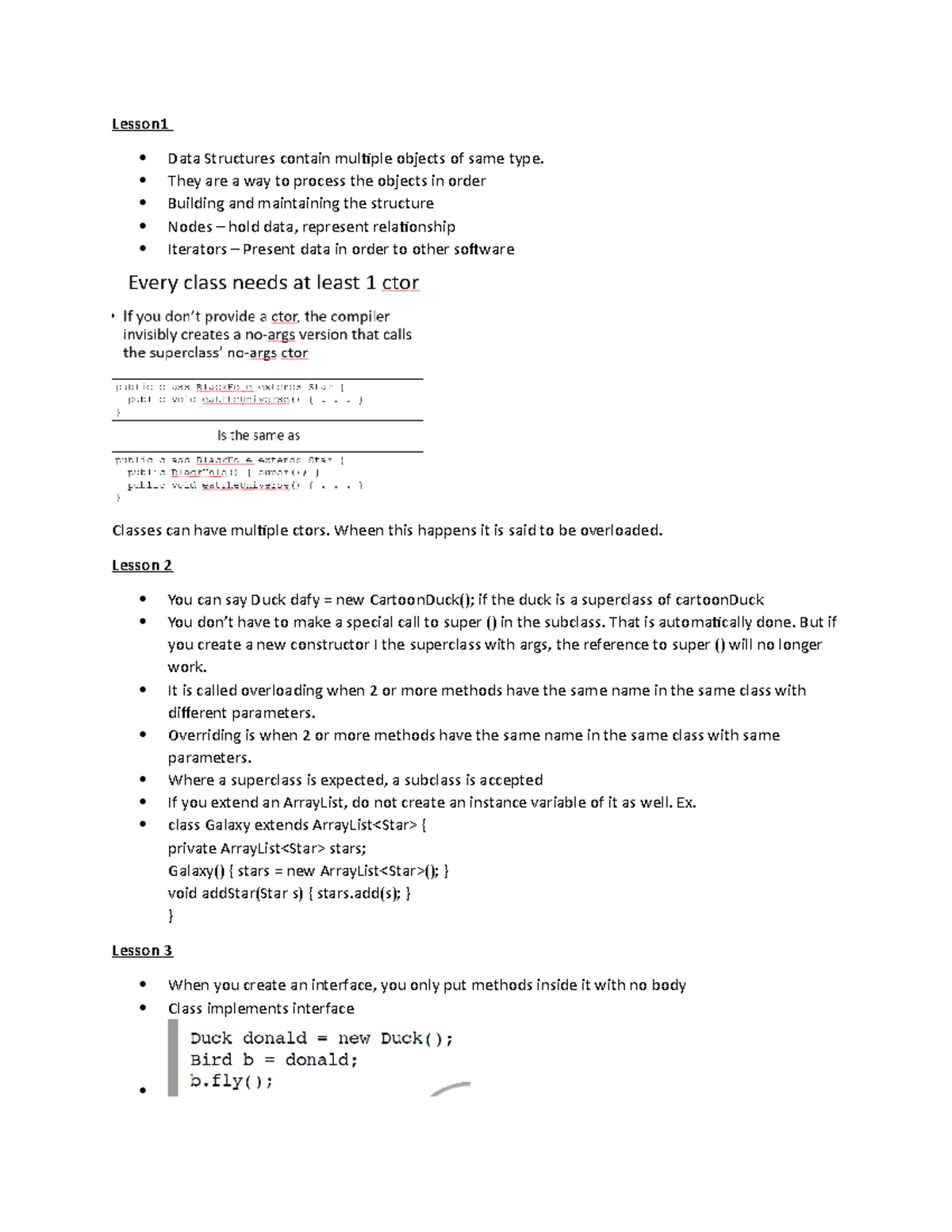 Final Study Guide - Summary Introduction to Data Structures - Lesson ...