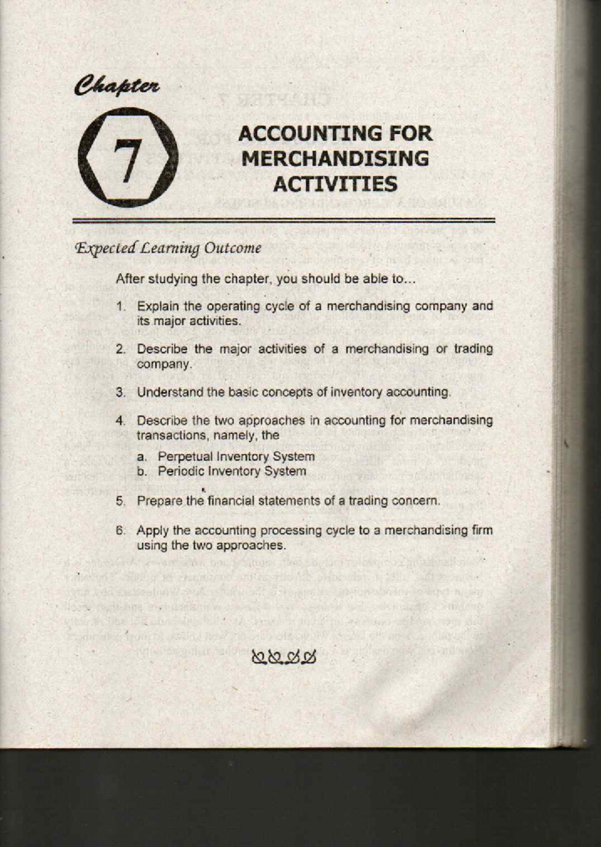 Chapter-7 - Answer - Chapter 7 ACCOUNTING FOR MERCHANDISING ACTIVITIES ...