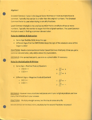 HS Alg a - HS Alg a - MATH 161 - Studocu