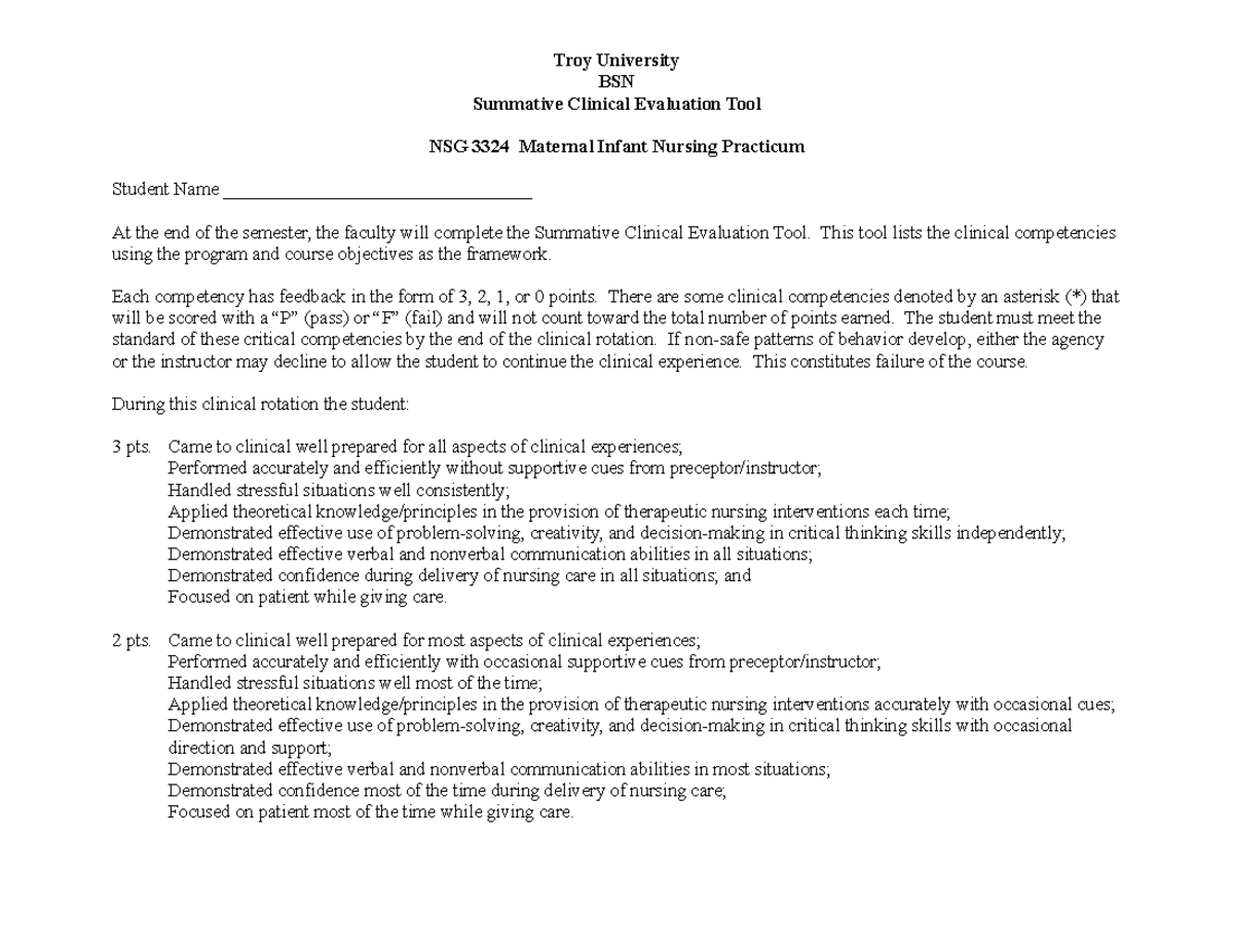 Maternal Infant Nursing Practicum NSG 3324 Summative Clinical   Thumb 1200 927 