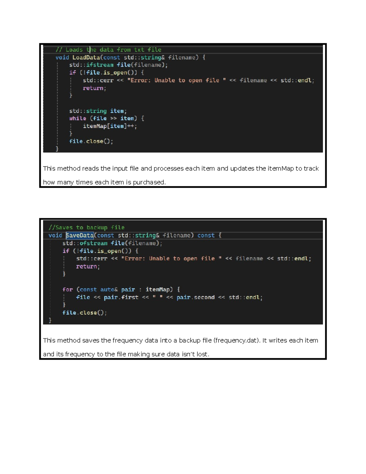 Project 3 Documentation - This method reads the input file and ...