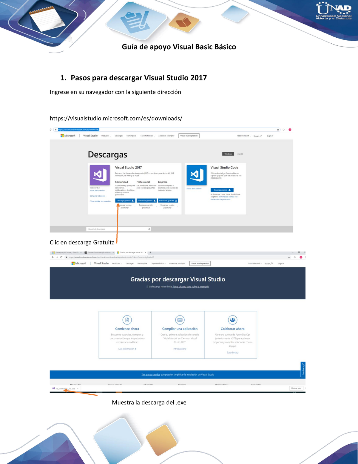 Anexo Apoyo inicial Visual basico Guía de apoyo Visual Basic Básico Pasos para