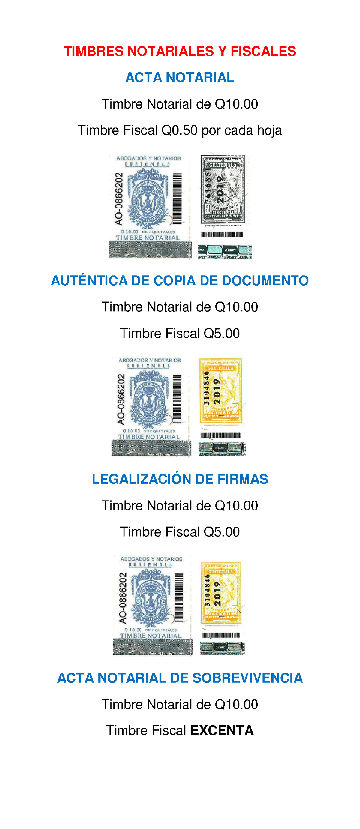 Timbres Notariales Y Timbres Fiscales Timbres Notariales Y Fiscales