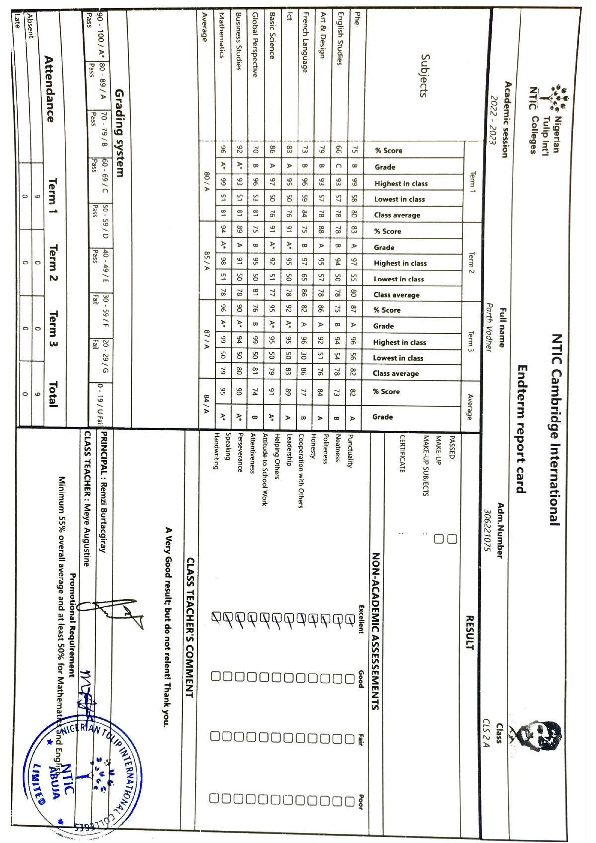 parth-cls-2-report-card-computer-science-studocu