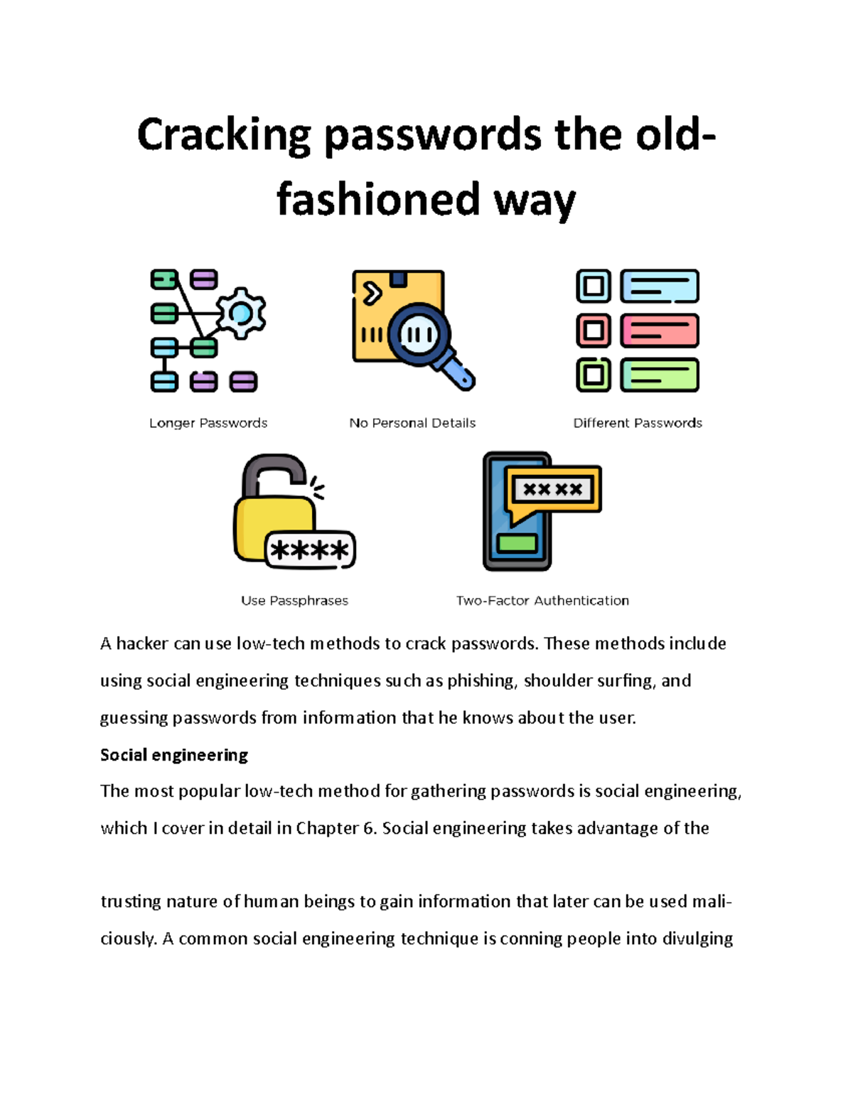 Cracking passwords the old fashioned way - Cracking passwords the old ...
