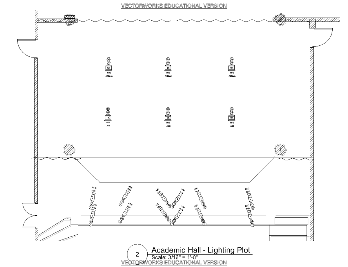 THE1101 - Academic Hall - Lighting Plot - Z 6 40 1 A1W R09 Z 4 38 11 ...