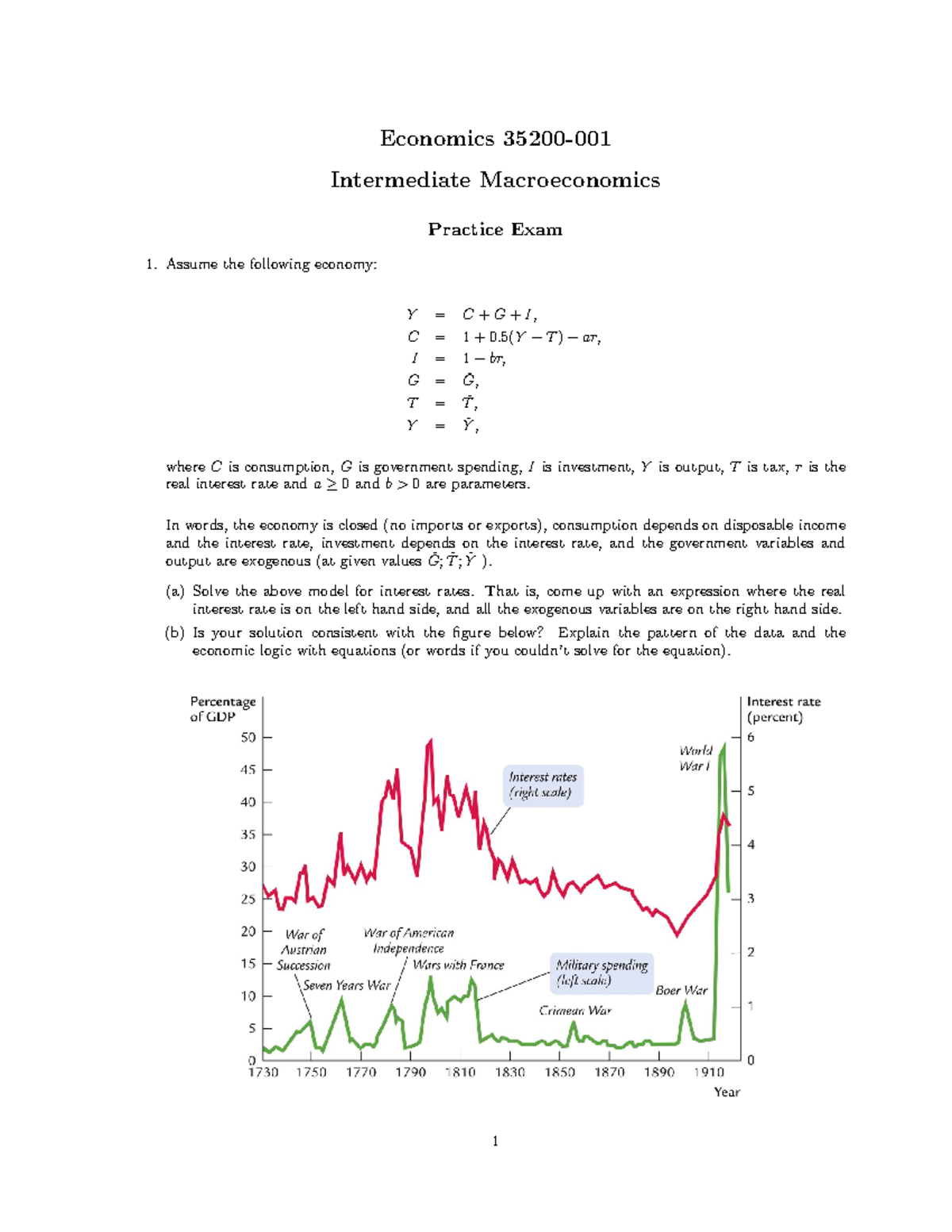 Midterm Sample - Economics 35200- Intermediate Macroeconomics Practice ...