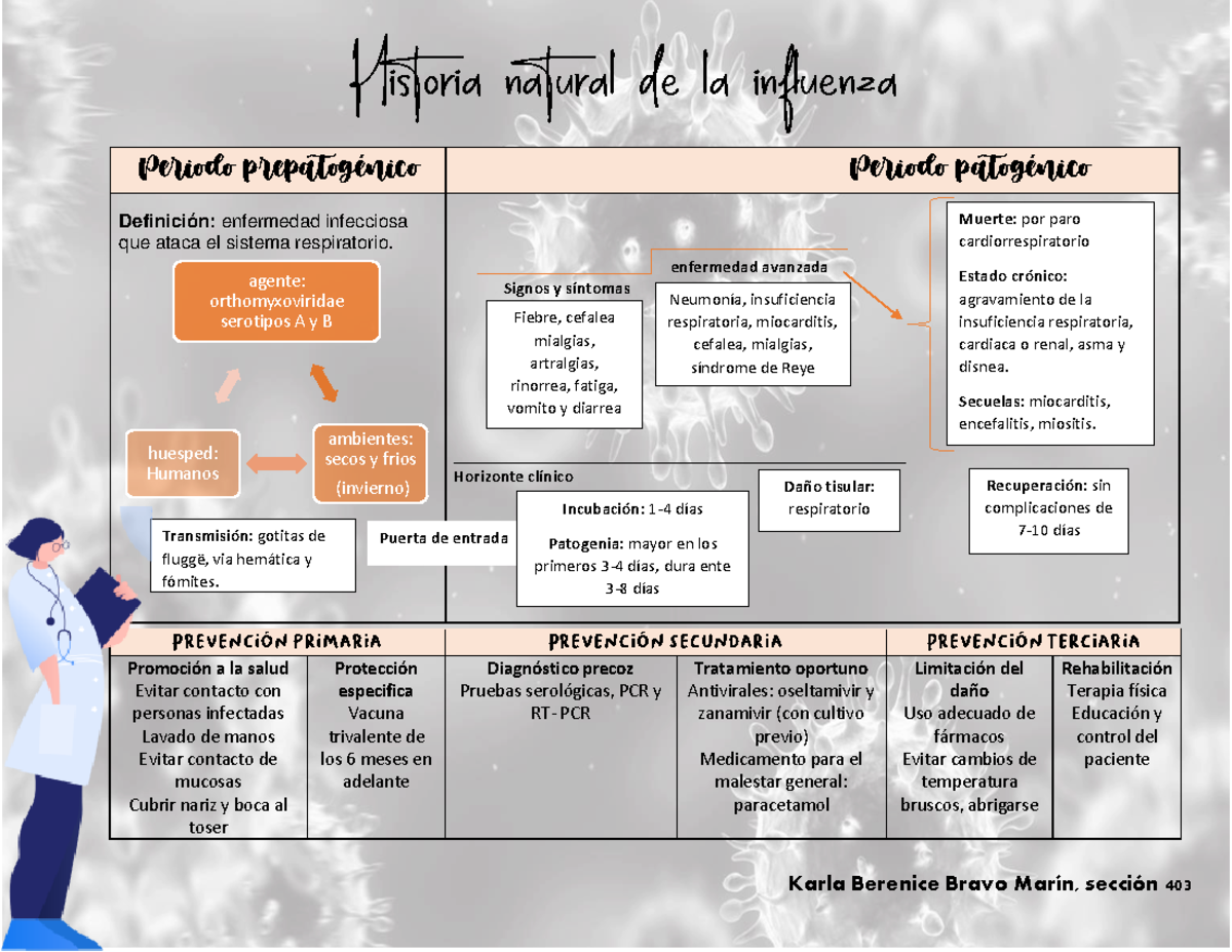 Historia natural de la influenza - Historia natural de la influenza