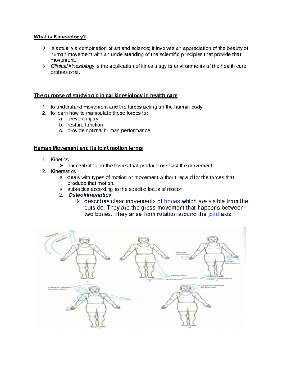 Lecture on Basic Concepts of Kinesiology (Kinematics) - What is ...