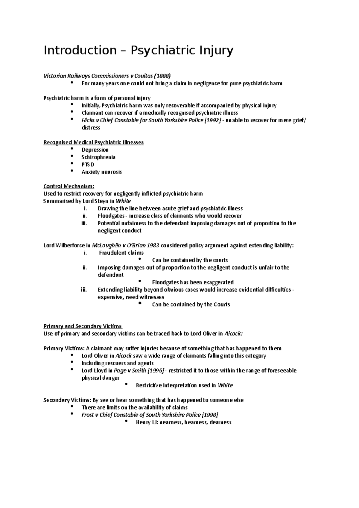 Lecture 3.1 Introduction To Psychiatric Harm - Introduction ...