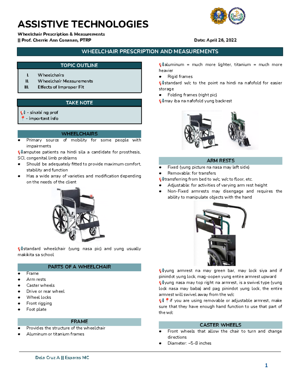 Assistive Technologies Prefinals Laboratory Notes - ASSISTIVE ...