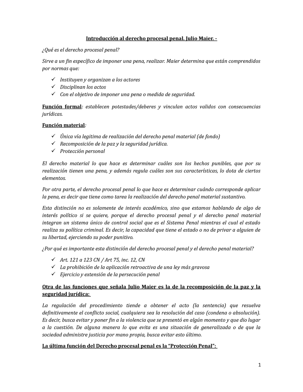 Derecho Procesal Penal - Julio Maier. - ¿Qué Es El Derecho Procesal ...