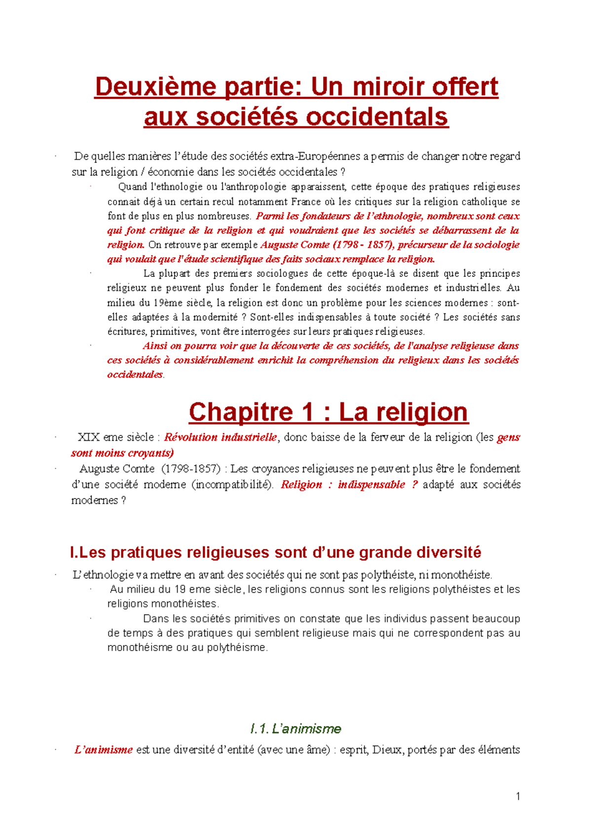 2.Chapitre 4 La religion Deuxième partie Un miroir offert aux