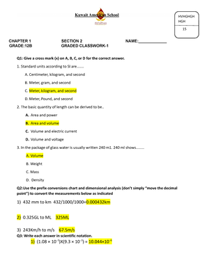 Gr12-B-PHY-Graded-CW-1 - ANS - CHAPTER 1 SECTION 2 NAME ...