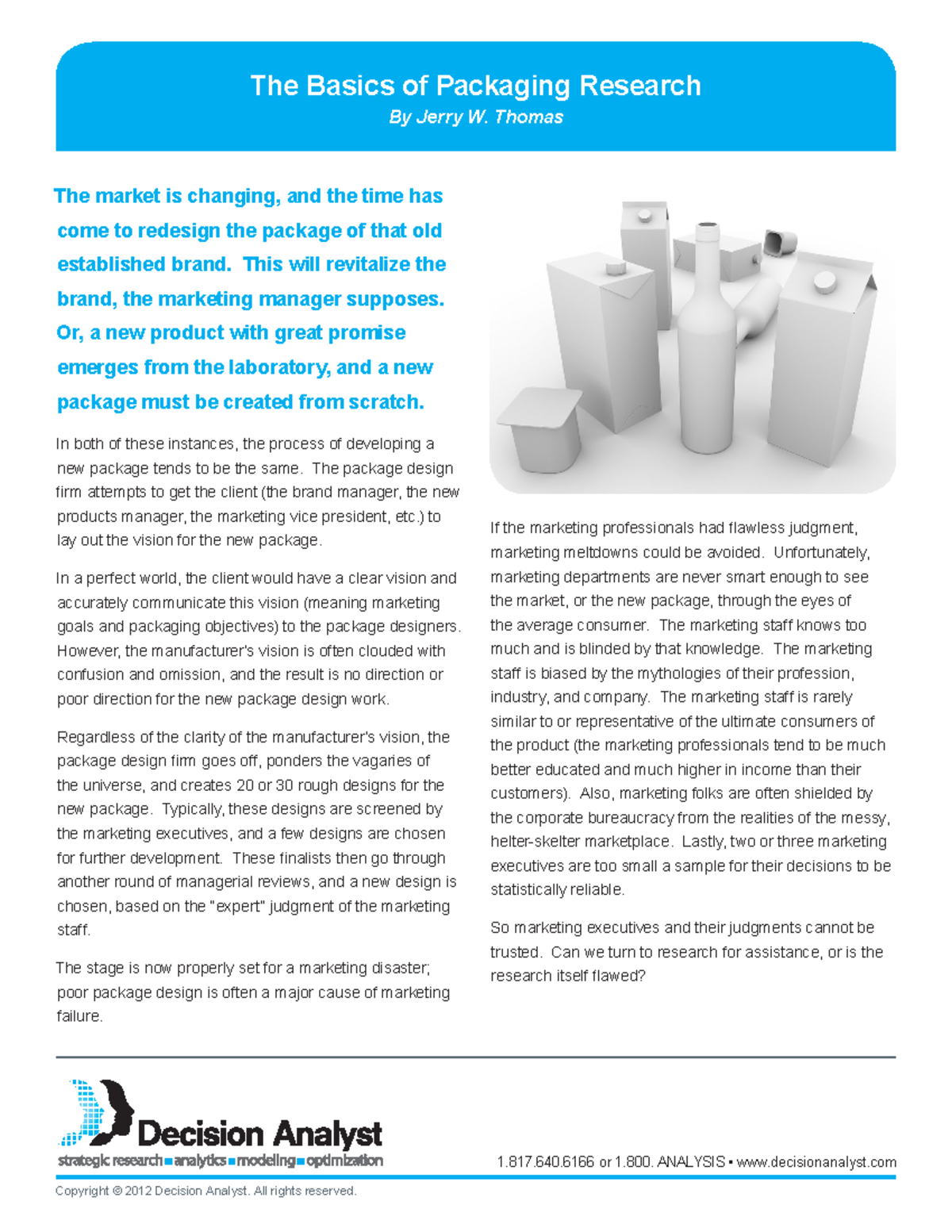 Packagingresearchbasics - 1.817.640 or 1. ANALYSIS • decisionanalyst ...