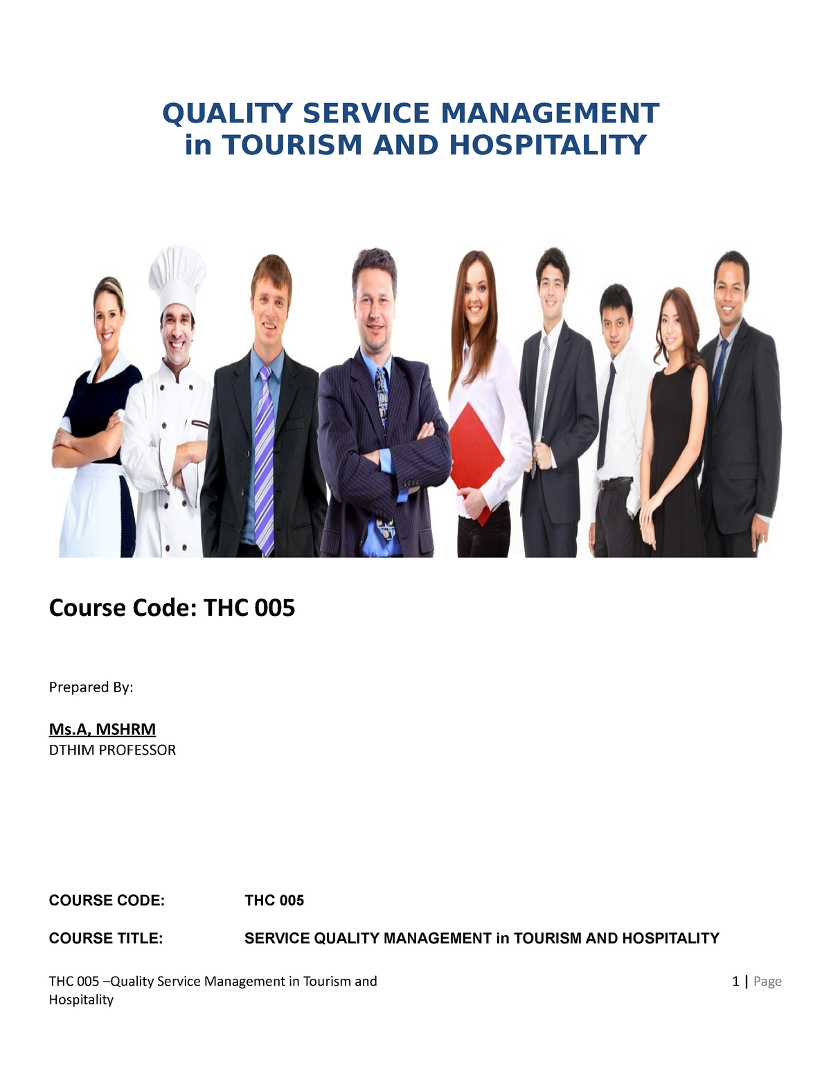 case study about quality service management in tourism and hospitality