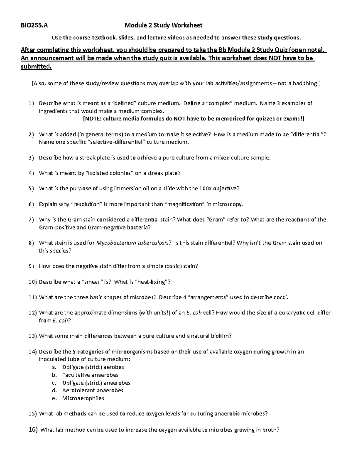 BIO255 Module 2 Review And Study Worksheet-1 - BIO255 Module 2 Study ...