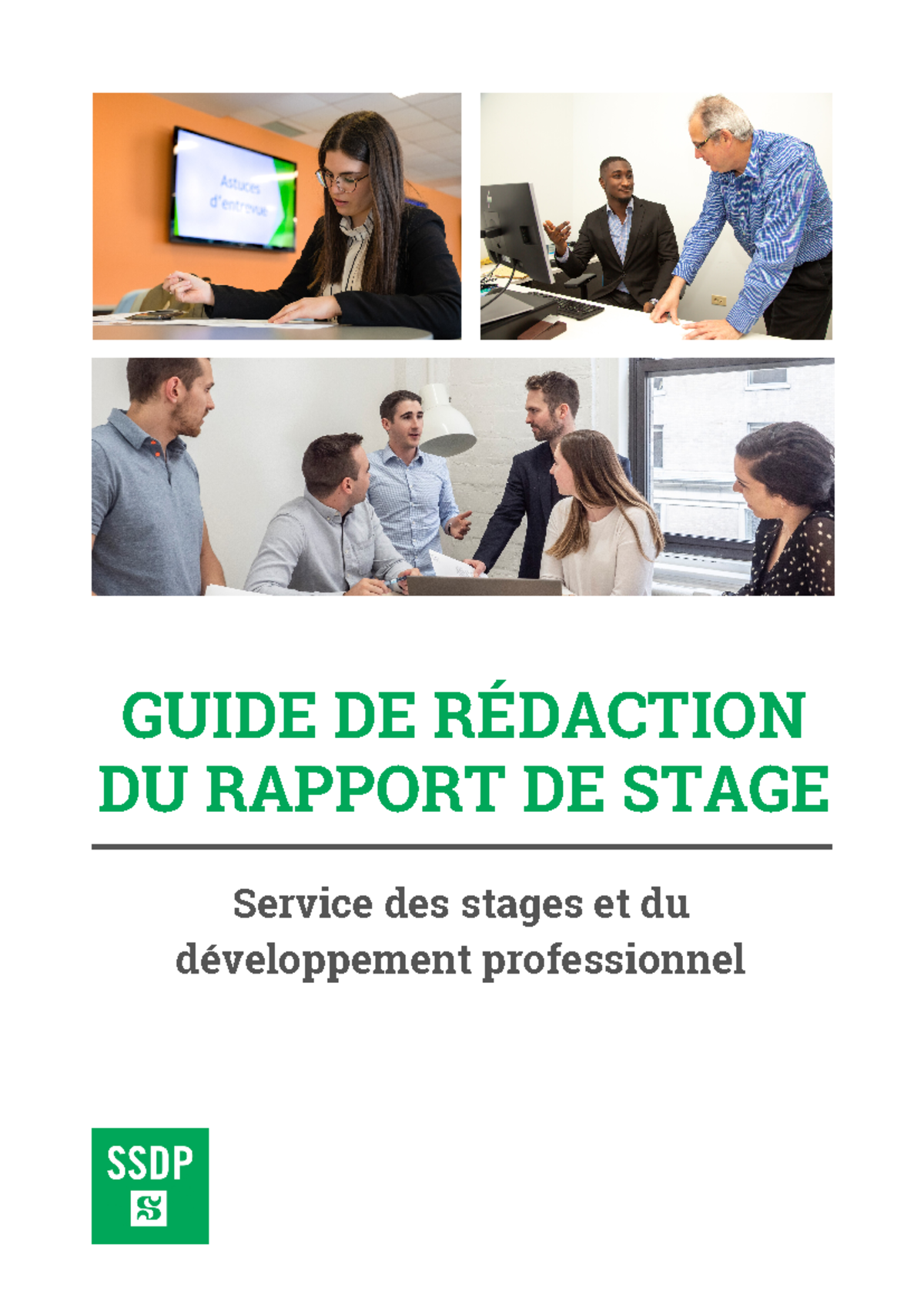Guide De Redaction Pour Le Rapport De Stage GUIDE DE R DACTION DU 