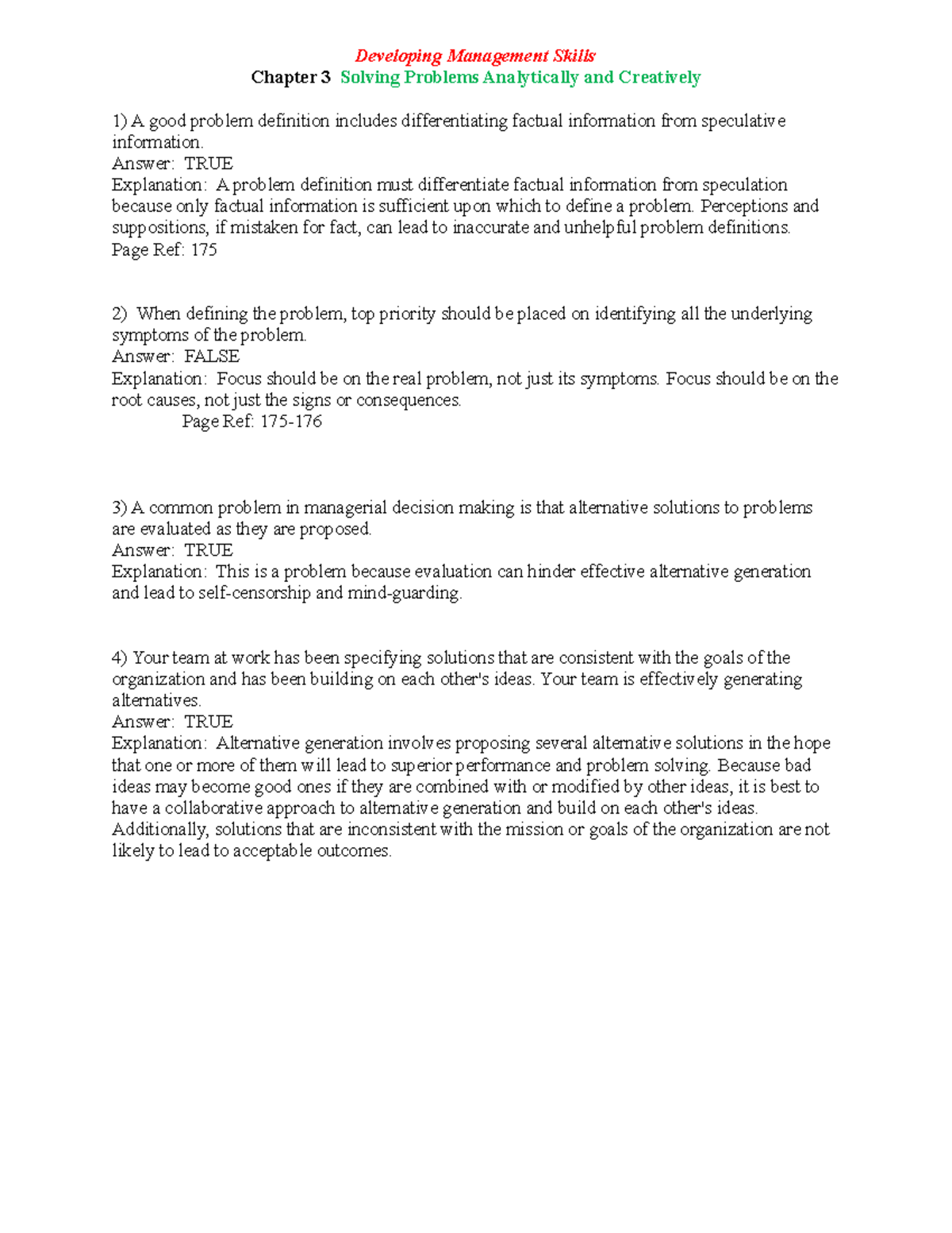 Ch03 Solving Problems Analytically and Creatively - Answer: TRUE ...