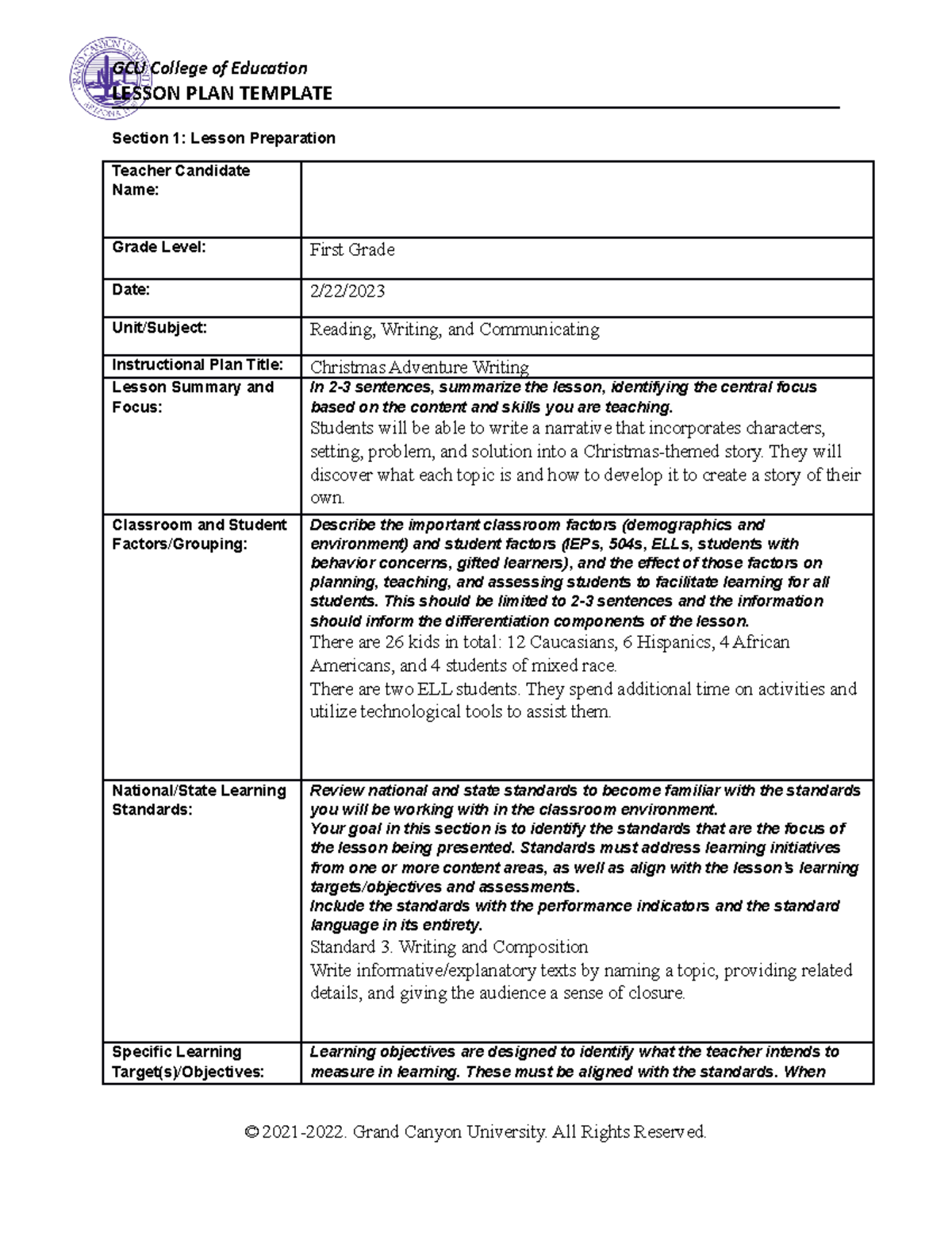 ECE-230-T6-COE Data Driven Lesson Planning - LESSON PLAN TEMPLATE ...