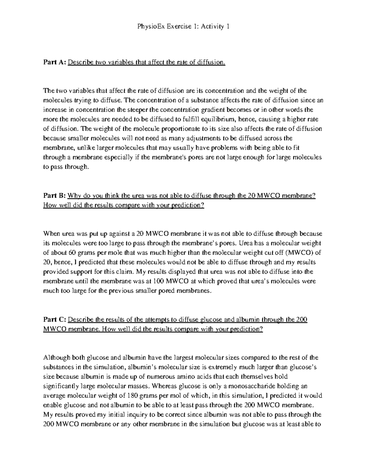 Physio ex exercise 1 review sheet for simulating dialysis simple