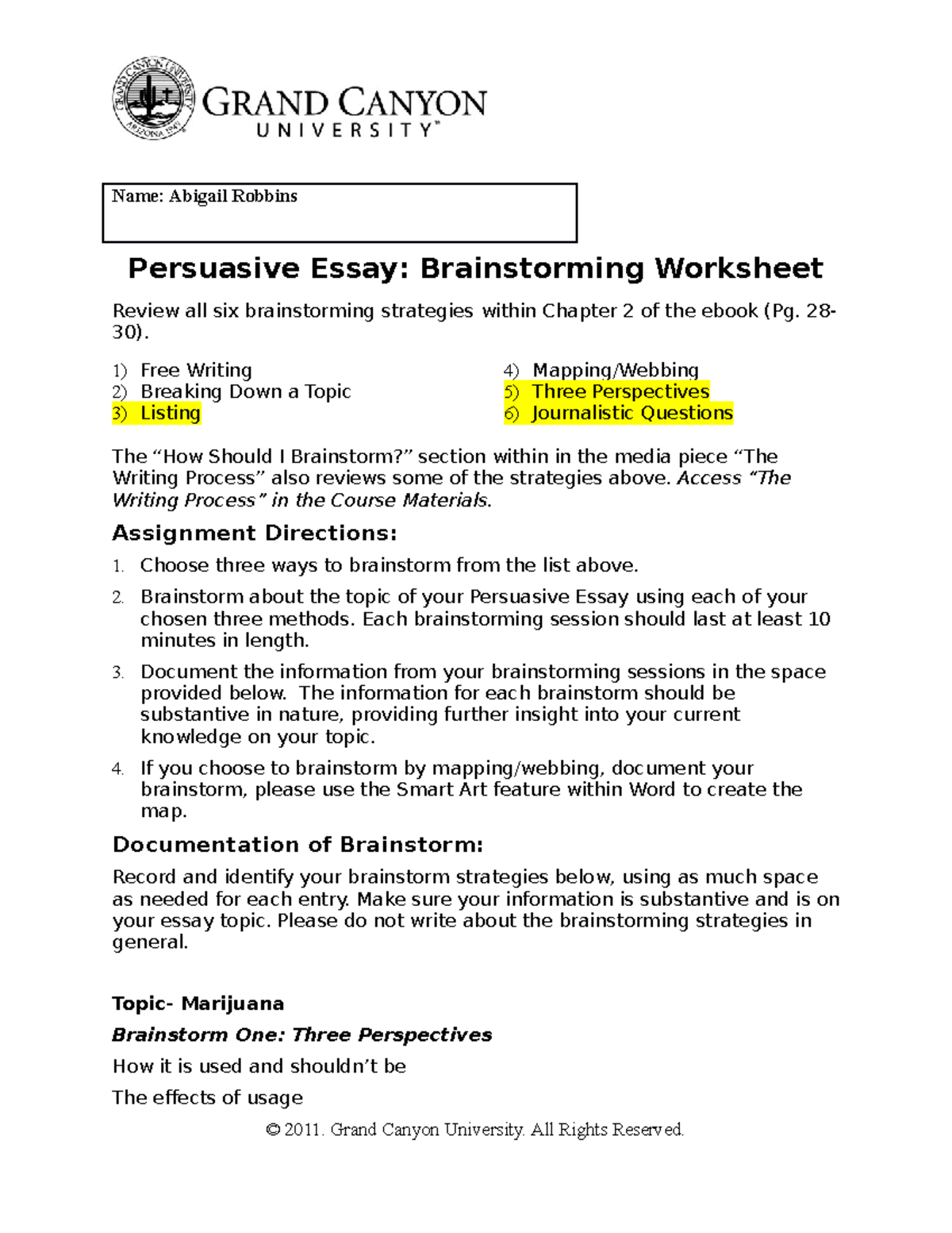 persuasive essay brainstorming worksheet