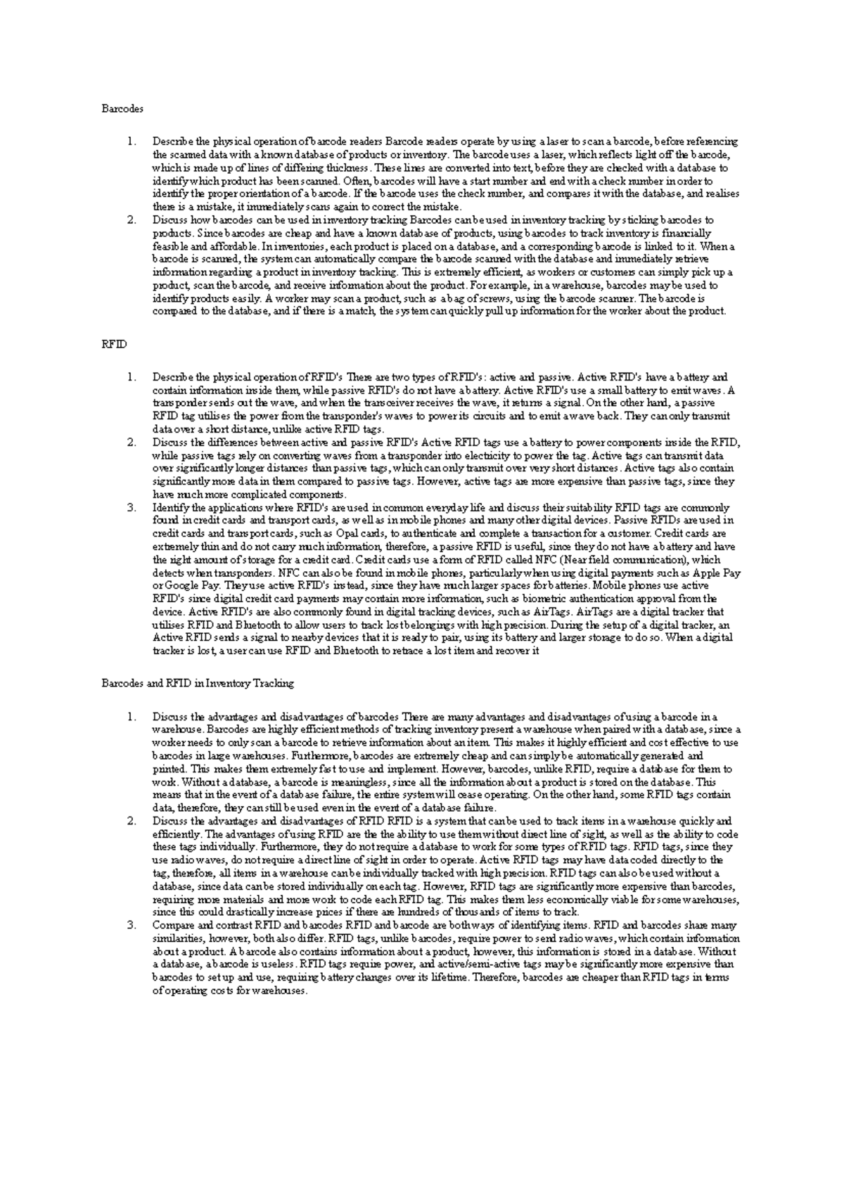 AMS An example of how to successfully answer AMS questions in an