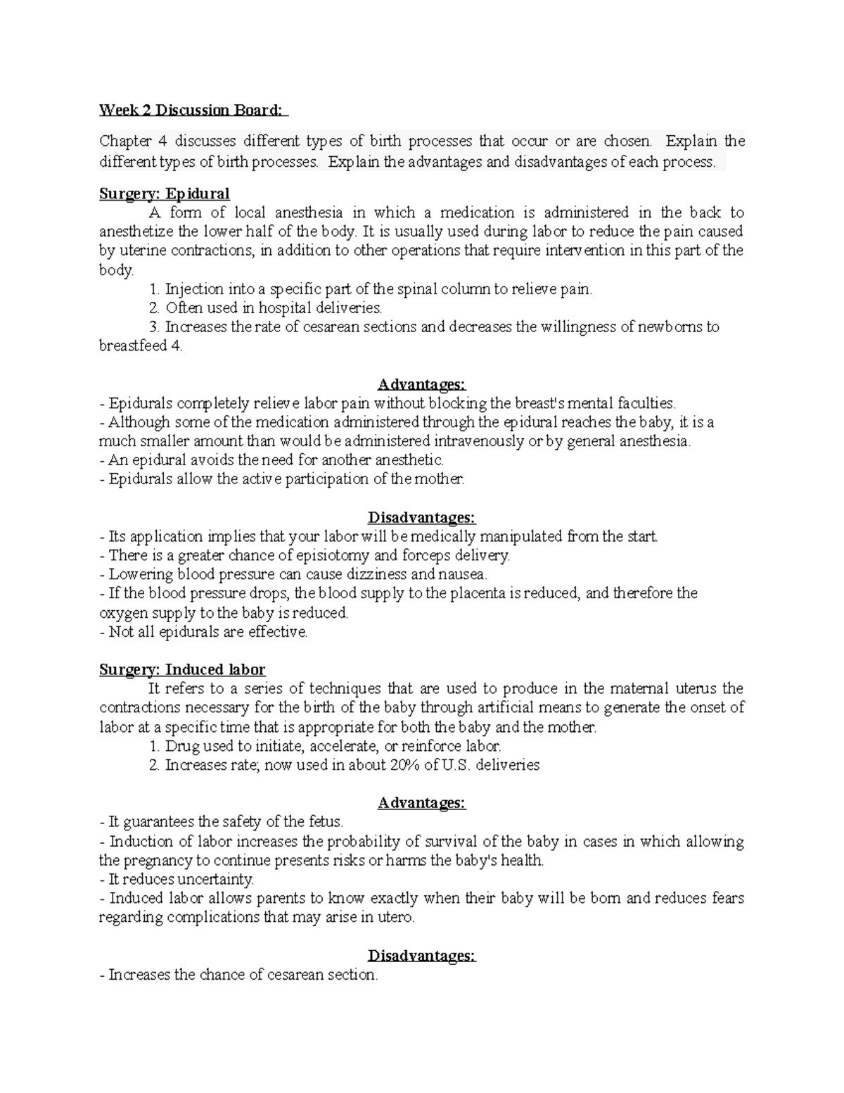 Week 2 Discussion Board - Week 2 Discussion Board: Chapter 4 discusses ...