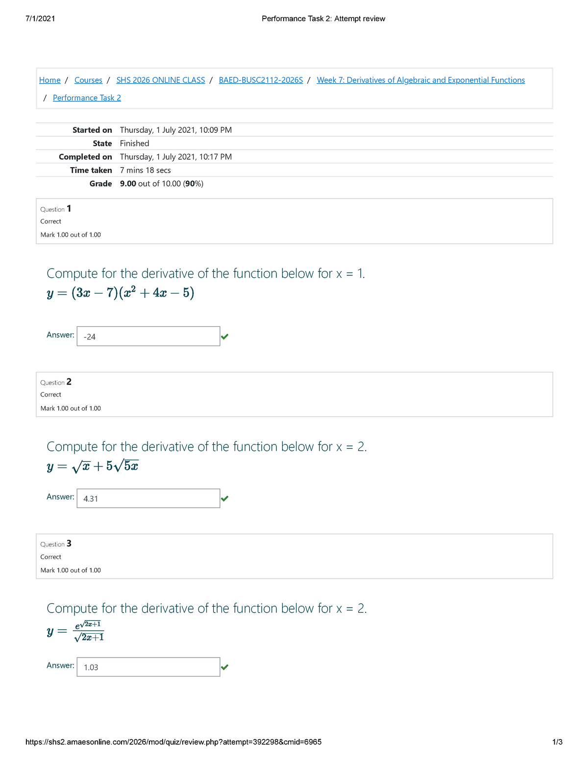 Busc2112-basic-calculus-performance-task-2-attempt-review-91 Compress ...