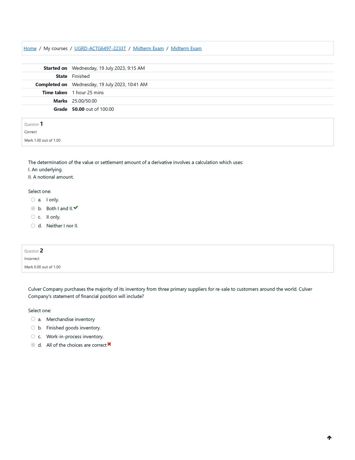 Midterm Exam Updates - Home / My Courses / UGRD-ACTG6497-2233T ...