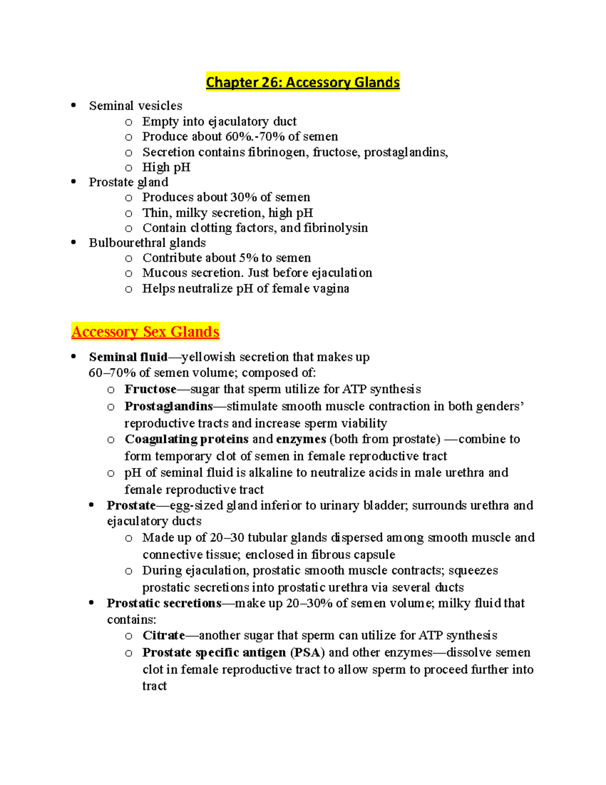 Chapter 26 53 - Mr. Aguilar Class - Chapter 26: Accessory Glands ...