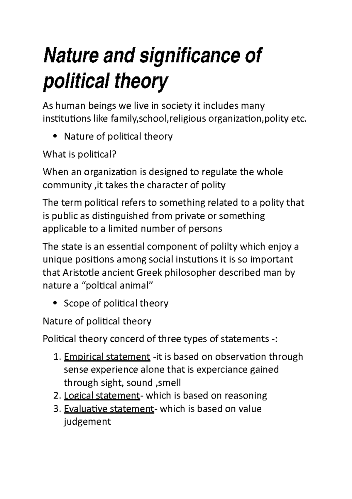 nature-and-significance-of-political-theory-nature-and-significance