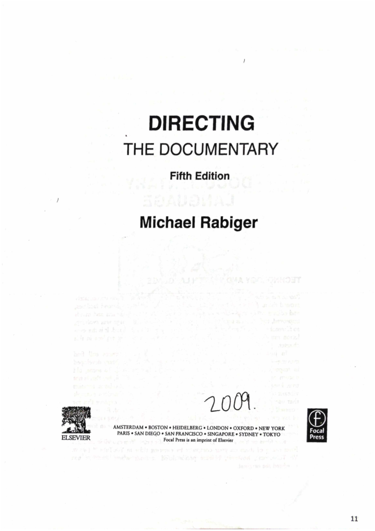 Rabiger Doc Language - reading - ENGL1003 - Studocu