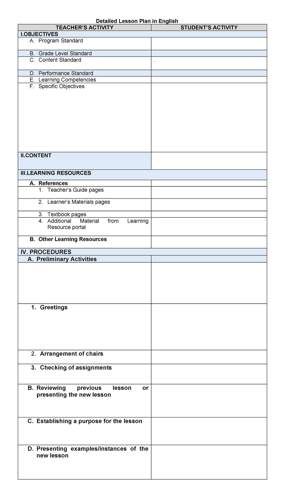 Detailed Lesson Plan in English - Detailed Lesson Plan in English ...